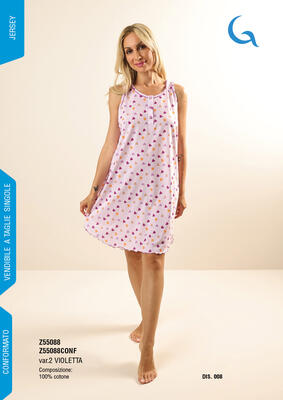 CAMICIA NOTTE S/L DONNA Z55088 Ingrosso Pigiami donna Tellini S.r.l.